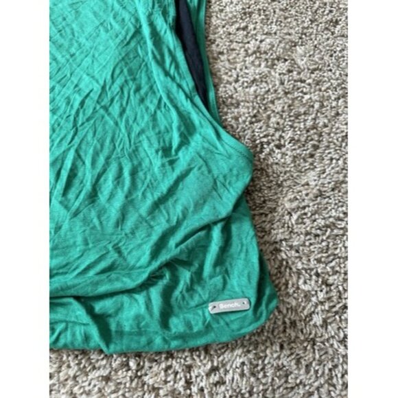 Bench Green Black Crowl Neck Work Out Tank Sleeveless Size Small Pull Over - Picture 2 of 13